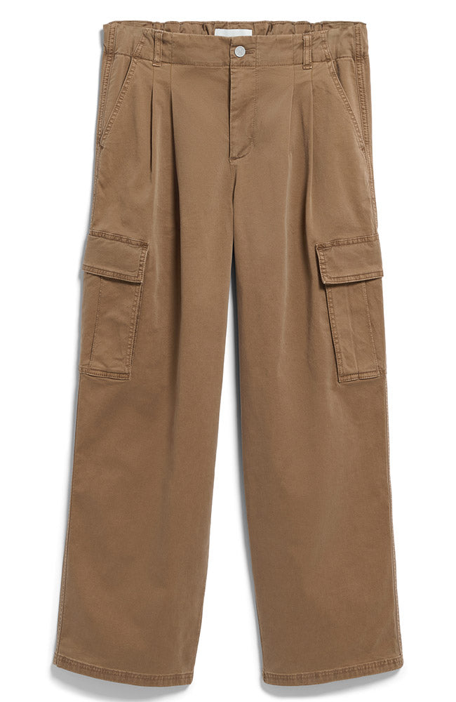 ARMEDANGELS Brushed Cargo Pants Amberwood GOTS 98% Organic Cotton Women's | Sophie Stone