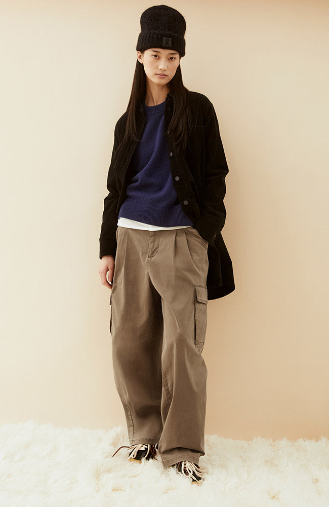 ARMEDANGELS Brushed Cargo Pants, Amberwood, GOTS, 98% Organic Cotton, Women's | Sophie Stone