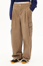 ARMEDANGELS Brushed Cargo Pants, Amberwood, GOTS 98% Organic Cotton, Women's | Sophie Stone