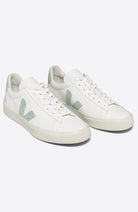 VEJA Campo white matcha sneaker made of durable leather | Sophie Stone