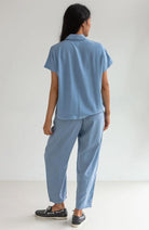 TWOTHIRDS Cannes blouse blue TENCEL women | Sophie Stone