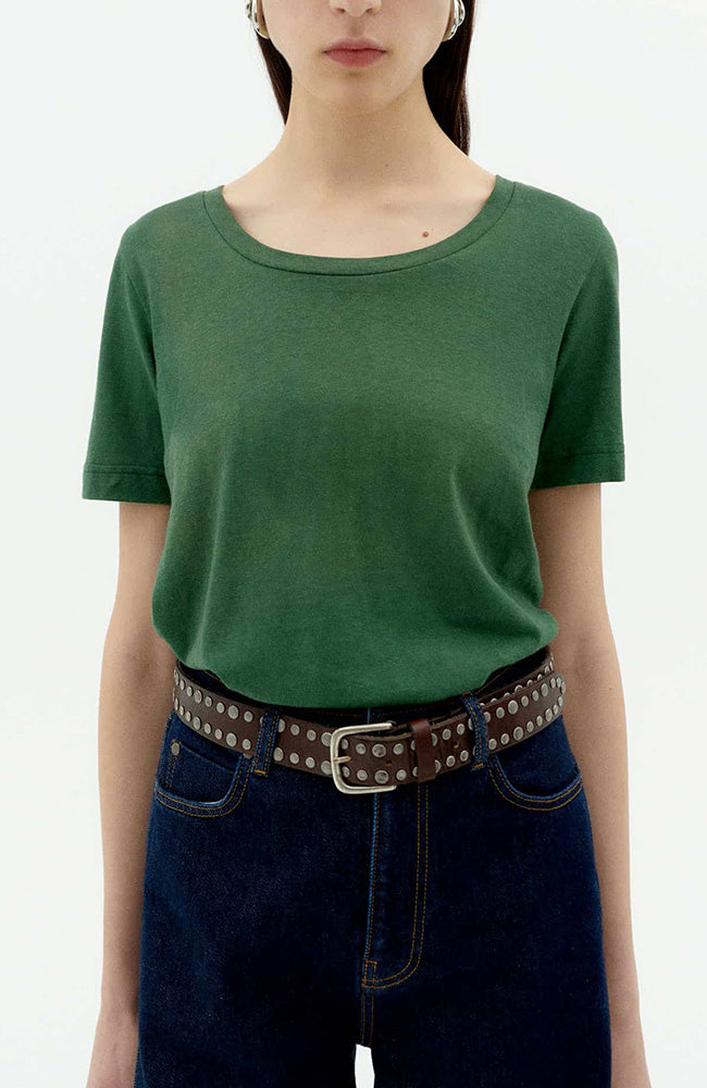 Thinking MU Cassia Hemp T-shirt dill | Sophie Stone