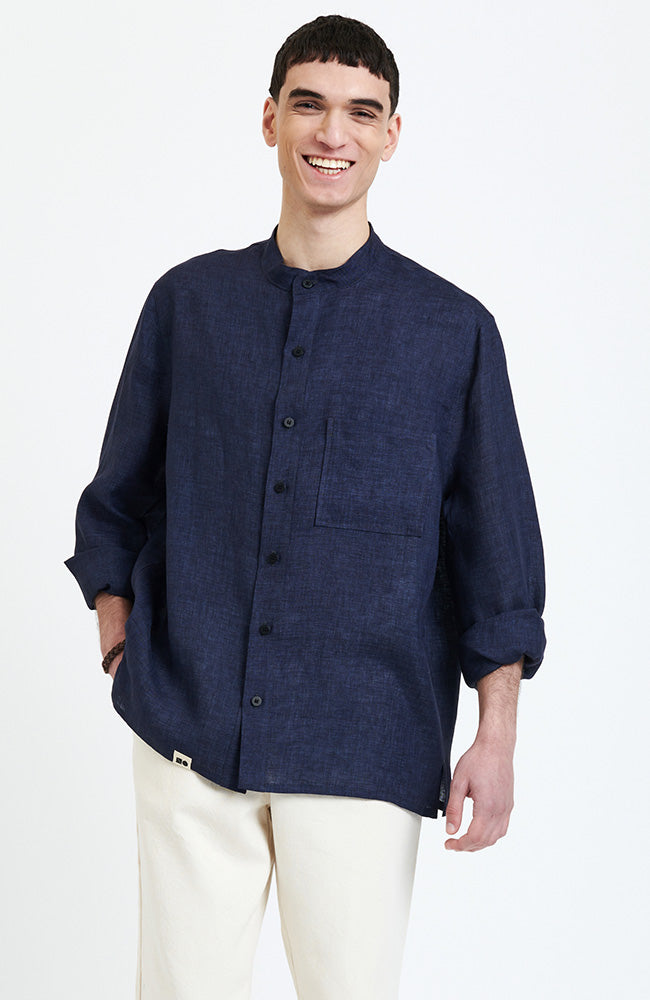 NEU OPTIMIST Colibri Hemd navy aus 100% Leinen für Herren | Sophie Stone