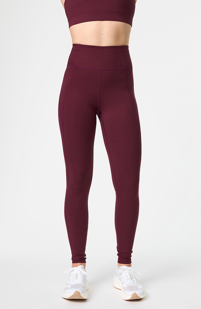Girlfriend Collective compressive high-rise legging mulberry GRS RPET dames | Sophie Stone