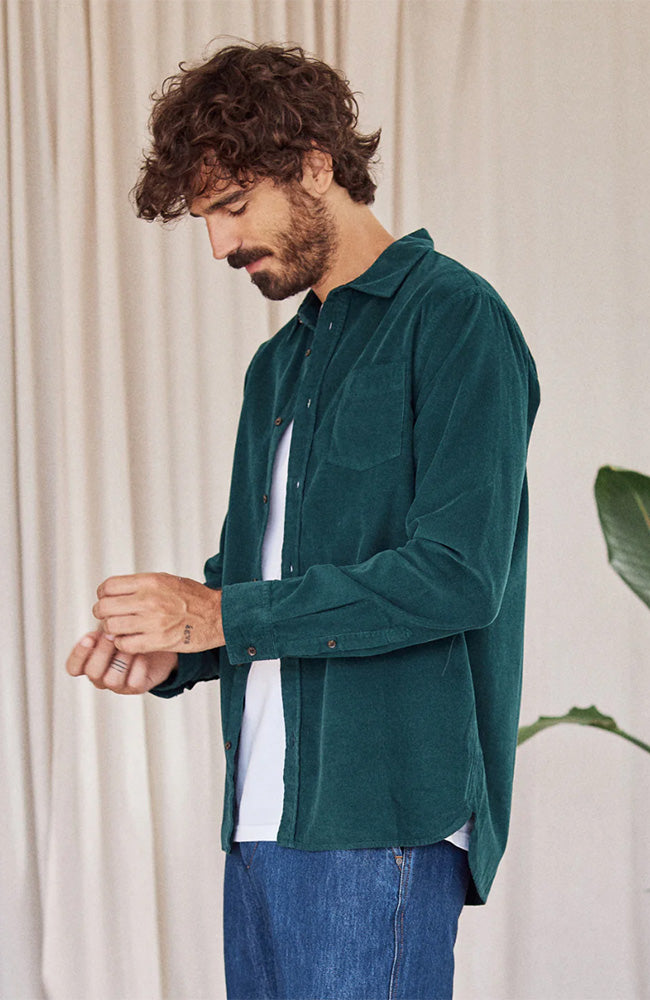 TWOTHIRDS Cook shirt dark green from organic cotton | Sophie Stone