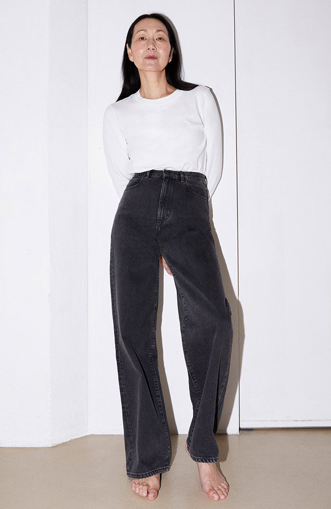 ARMEDANGELS Enijaa jeans ebony zwart gerecycled katoen | Sophie Stone
