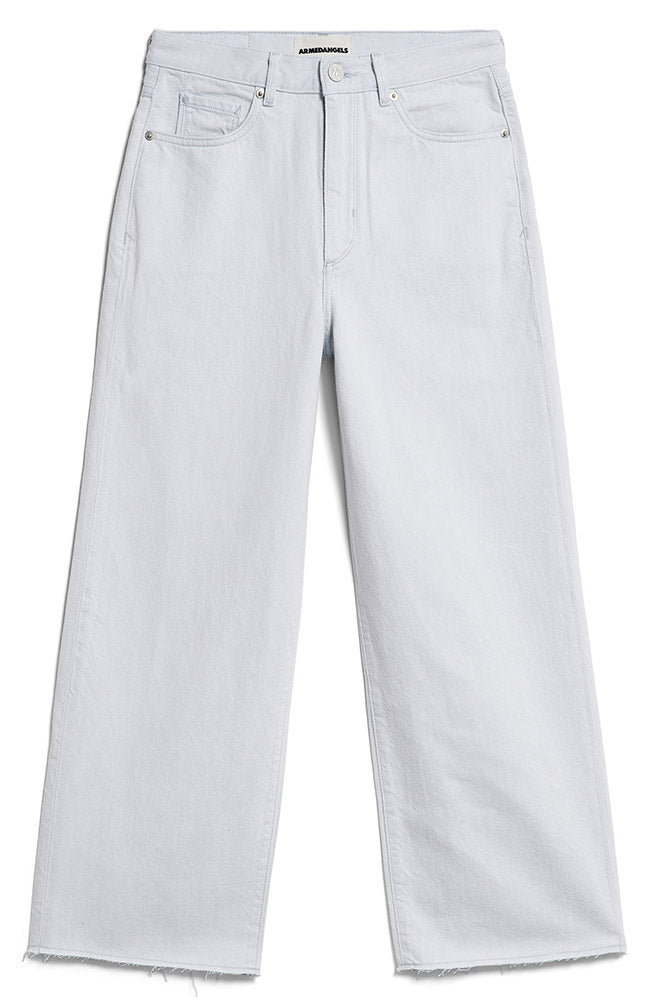 ARMEDANGELS Enijaa cropped jeans white blue gerecycled katoen | Sophie Stone