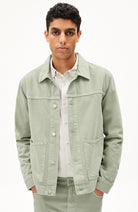 ARMEDANGELS Evaan jacket sea green from recycled cotton | Sophie Stone