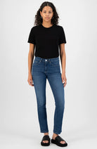 MUD jeans Faye low slim jeans stone indigo from organic cotton | Sophie Stone