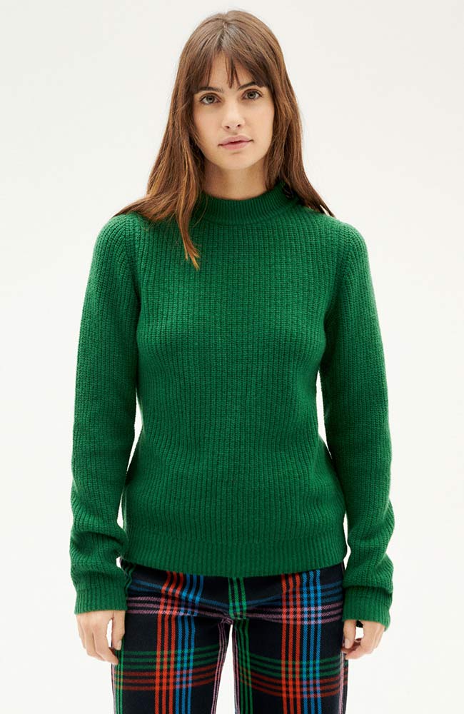 Thinking Mu Blue Hera trui groen gemaakt van fijne wol | Sophie Stone