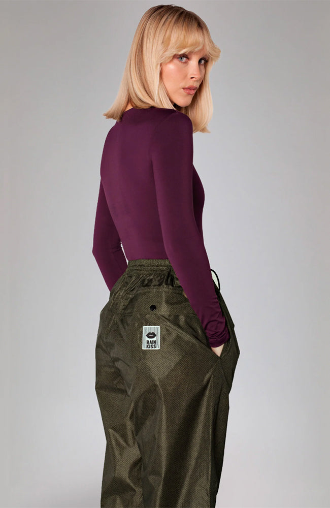 Rainkiss Herringbone rain pants made of recycled PET unisex | Sophie Stone