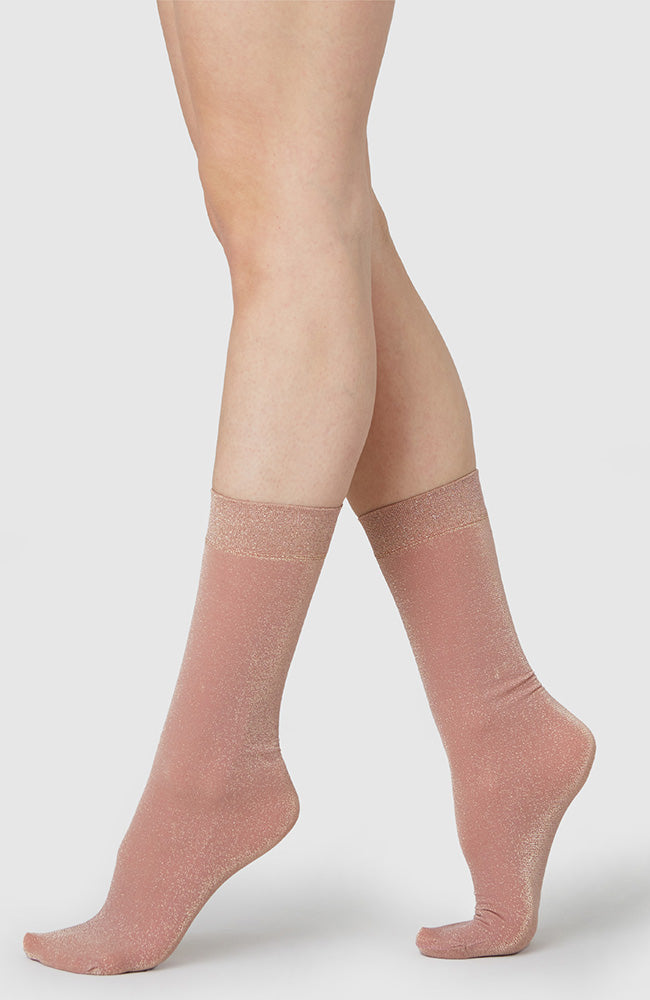 Swedish Stockings Ines rose dawn socks from recycled materials ladies | Sophie Stone