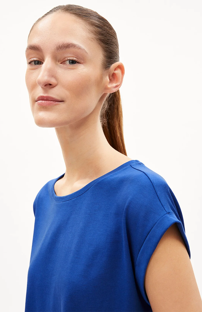 ARMEDANGELS Jilaana shirt dynamo blue made from TENCEL lyocell women | Sophie Stone