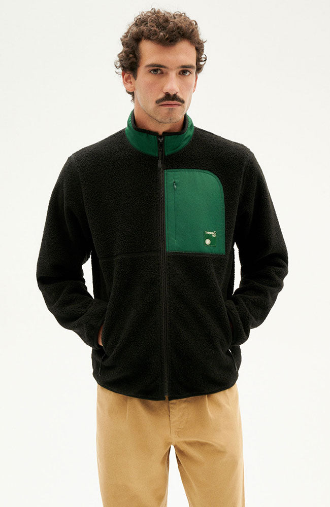 Thinking MU Black Lewis sweatshirt van gerecycled polyester | Sophie Stone