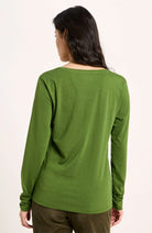Lanius garden green longsleeve van bio katoen voor dames | Sophie Stone