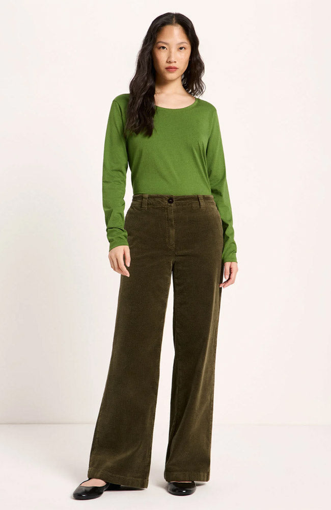 Lanius groene longsleeve van bio katoen voor vrouwen | Sophie Stone