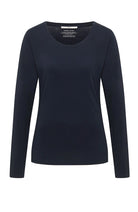 Lanius donkerblauwe longsleeve van bio katoen voor dames | Sophie Stone