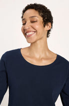 Lanius blauwe longsleeve van bio katoen voor vrouwen | Sophie Stone