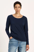 Lanius blauwe longsleeve van bio katoen voor dames | Sophie Stone