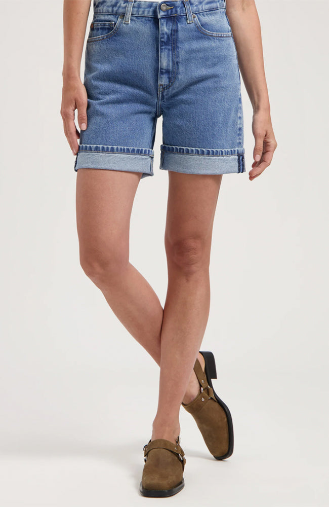 MUD jeans Luna Mid Short Stone Vintage organic & recycled cotton | Sophie Stone