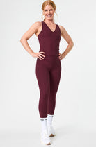 Girlfriend Collective compressive high-rise legging mulberry GRS RPET vrouw | Sophie Stone