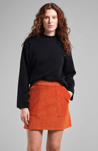 Dedicated Majorna Corduroy skirt orange from organic cotton ladies | Sophie Stone