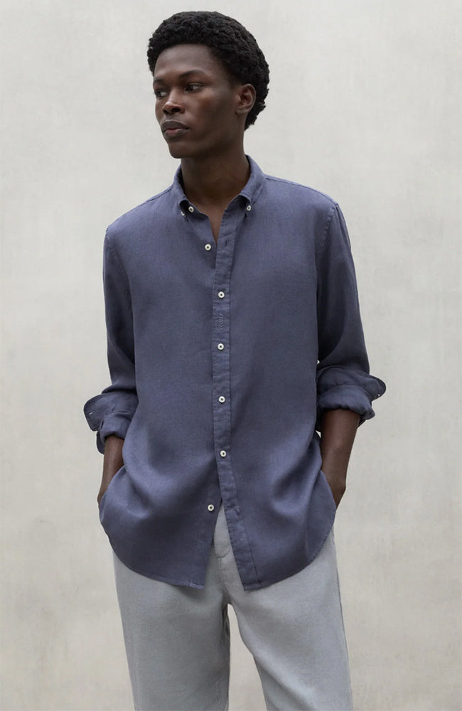Ecoalf Malibu overhemd light indigo van linnen voor heren | Sophie Stone