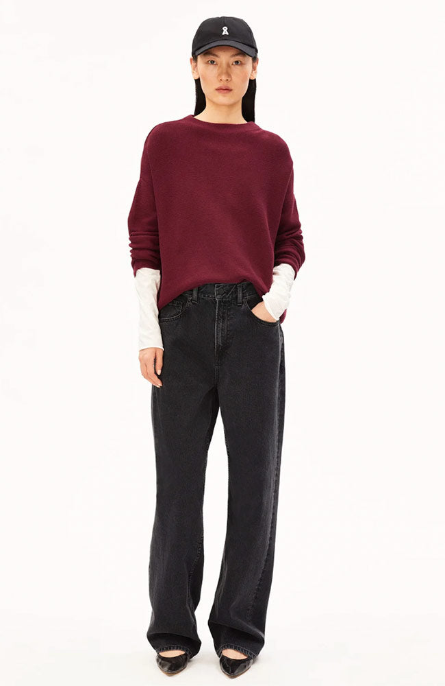 ARMEDANGELS Merinaa sweater red organic cotton ladies | Sophie Stone