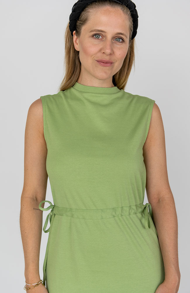STORY OF MINE Midi jurk groen gemaakt van duurzaam biologisch katoen | Sophie Stone