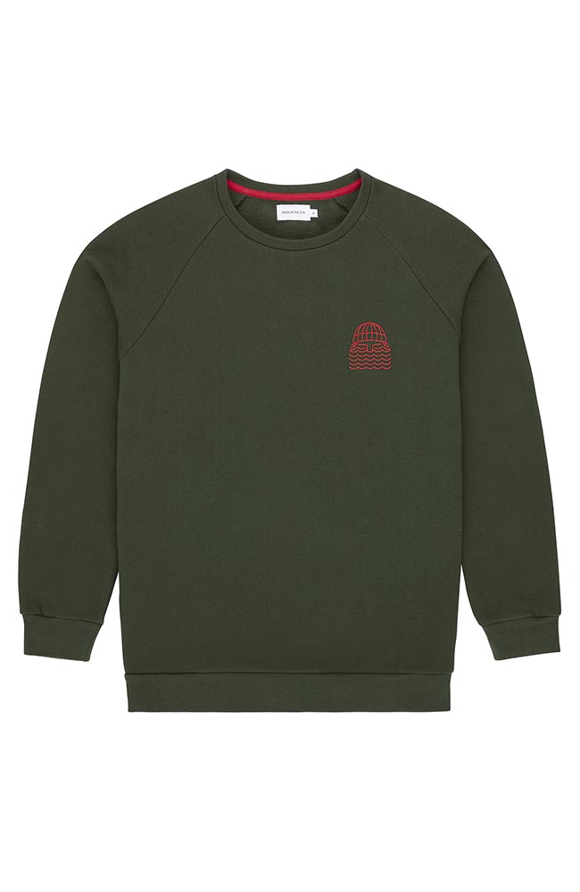 Bask in the Sun Mini to the sea sweater green from organic cotton men | Sophie Stone