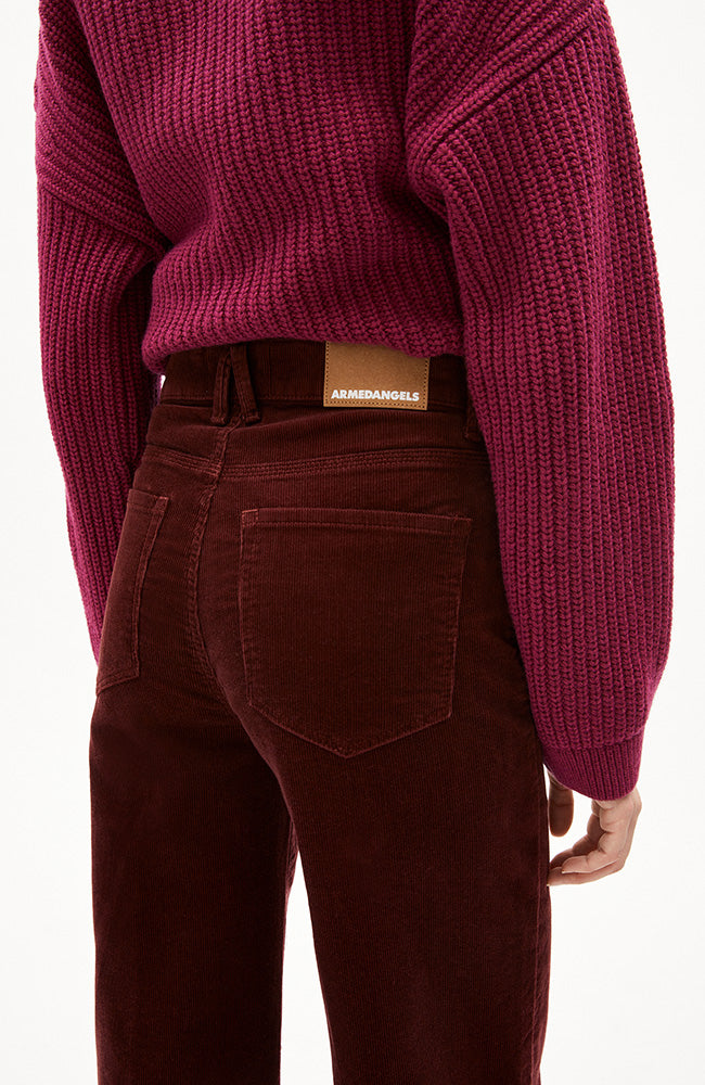 ARMEDANGELS Murliaa corduroy pants cranberry from organic cotton women | Sophie Stone