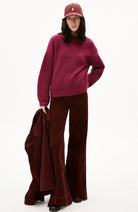 ARMEDANGELS Murliaa broek cranberry van bio katoen dames | Sophie Stone