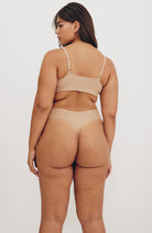 Organic Basics Naked rib thong hazel from recycled nylon ladies | Sophie Stone