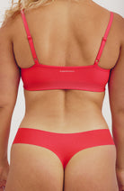 Organic Basics Naked rib thong strawberry from sustainable recycled nylon | Sophie Stone