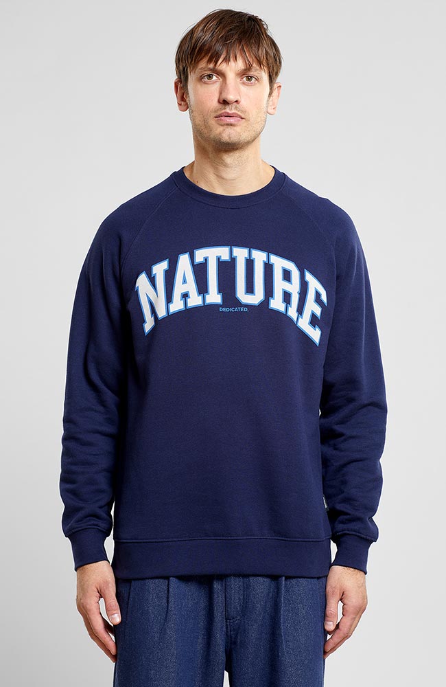 Dedicated Malmoe sweater Nature navy van biologisch katoen | Sophie Stone