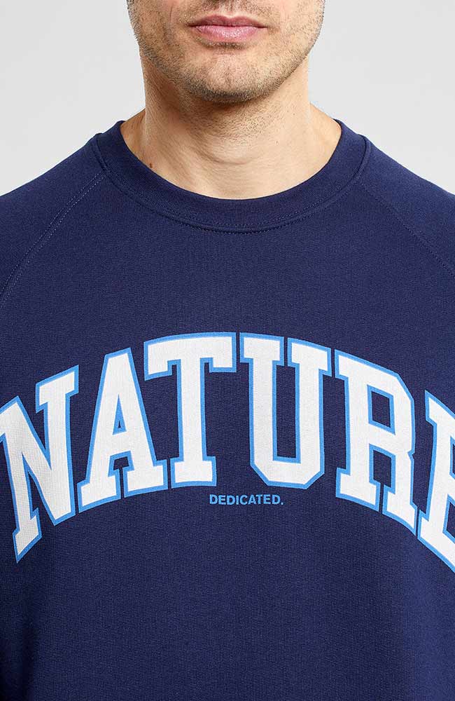 Dedicated Malmoe sweater Nature navy van duurzaam biologisch katoen | Sophie Stone