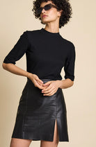 JAN 'N JUNE Nina shirt black in durable lyocell TENCEL for women | Sophie Stone