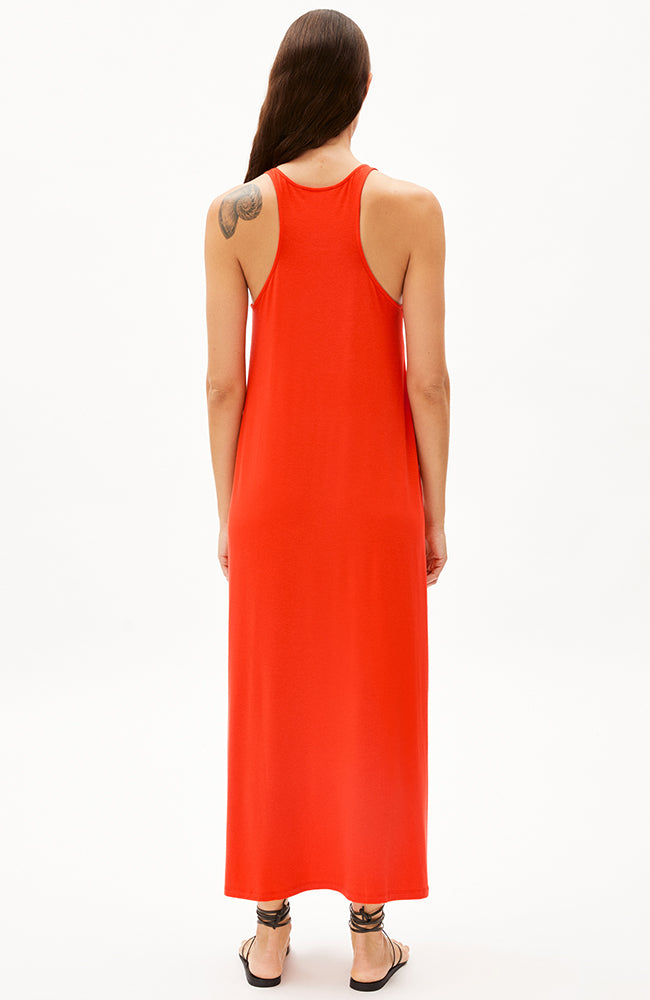 ARMEDANGELS Nisaa Litaa jurk poppy red van Ecovero | Sophie Stone