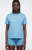 Organic Basics True Regular T-Shirt, Blue, Organic Cotton, Women's | Sophie Stone