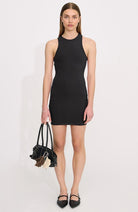 Organic Basics Core Minikleid aus schwarzer Bio-Baumwolle für Damen | Sophie Stone