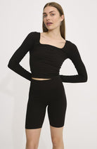 Organic Basics Black Long-Sleeve Waffle Top Made from Ecovero for Women | Sophie Stone