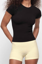 Organic Basics Black Waffle T-Shirt Made from Ecovero for Women | Sophie Stone