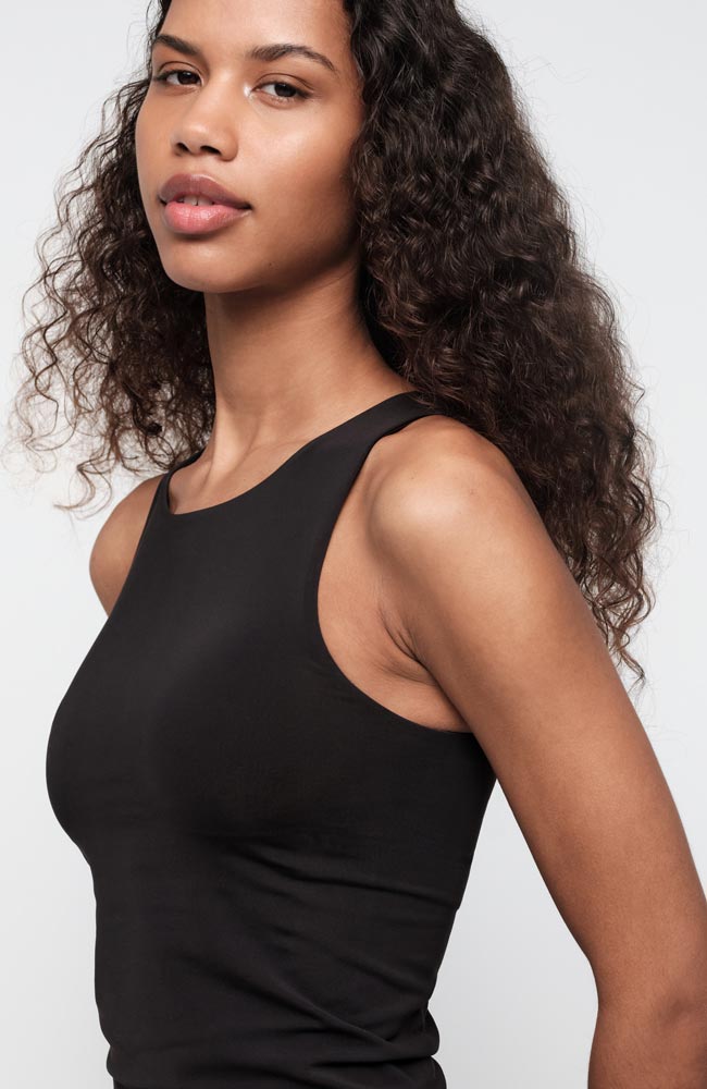Organic Basics Smooth tanktop zwart van nylon vrouw | Sophie Stone