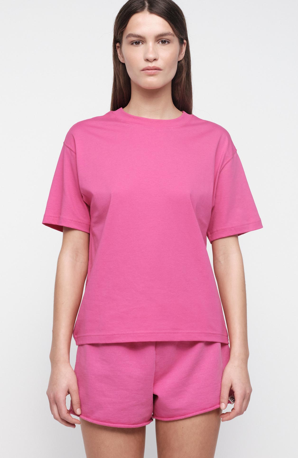 Organic Basics True Boxy T-Shirt, Pink, Organic Cotton, Women's | Sophie Stone