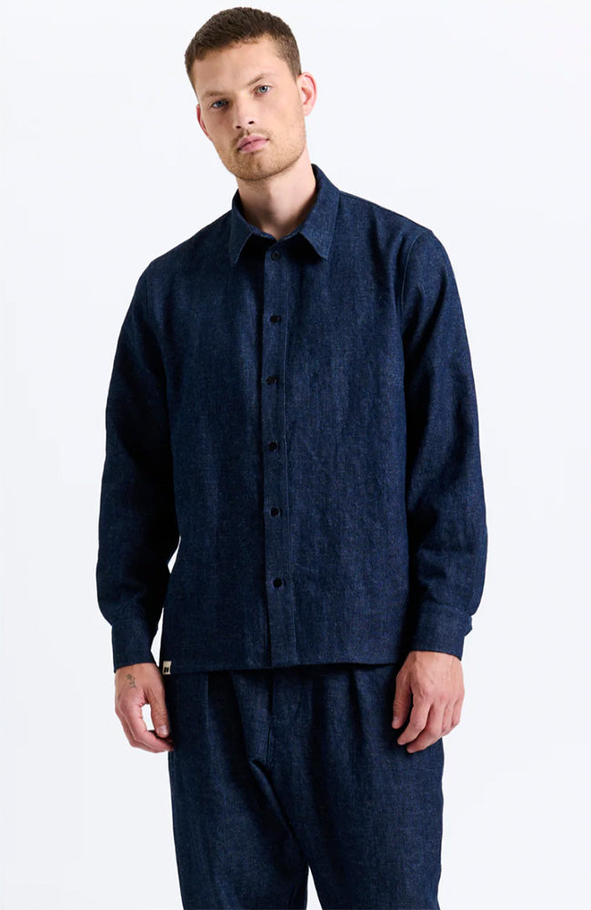 NEW OPTIMIST Sluis shirt denim from organic cotton for men | Sophie Stone