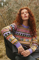 Dedicated Arendal sweater Peace Purple from organic cotton for women | Sophie Stone