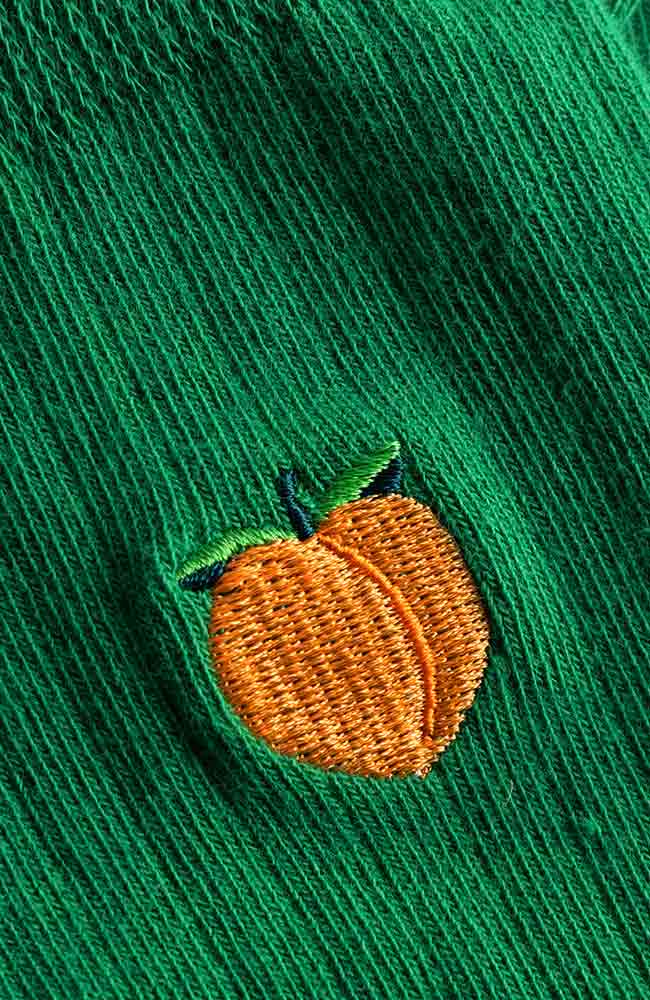 Dedicated Rib Socks Knivsta Peach Jelly green van duurzaam bio katoen | Sophie Stone