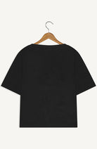 NEW OPTIMIST Pettirosso t-shirt zwart van biologisch katoen | Sophie Stone