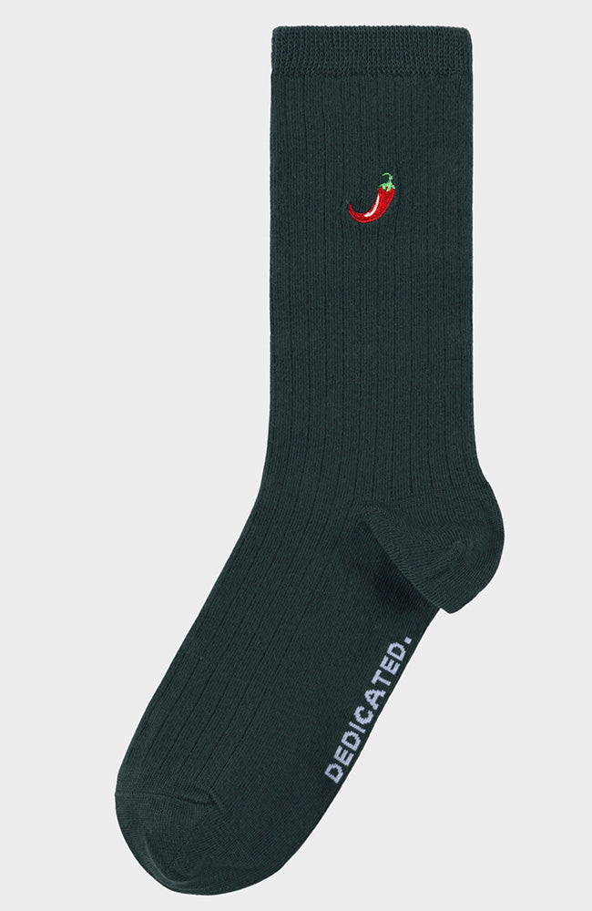 Dedicated Rib Socken Knivsta Chili grün Bio-Baumwolle unisex | Sophie Stone