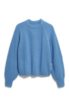 ARMEDANGELS rib trui blauw van bio katoen en wol dames | Sophie Stone